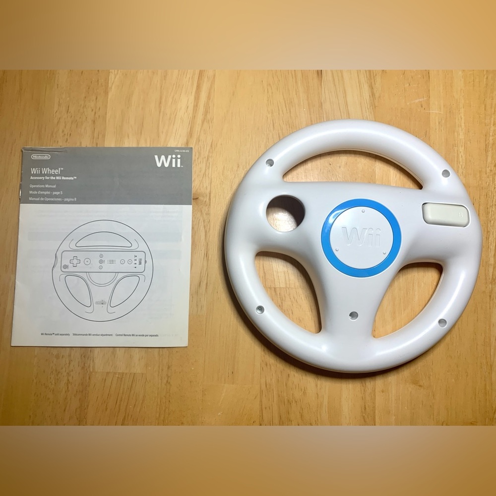 Genuine OEM Nintendo Wii Wheel with Manual